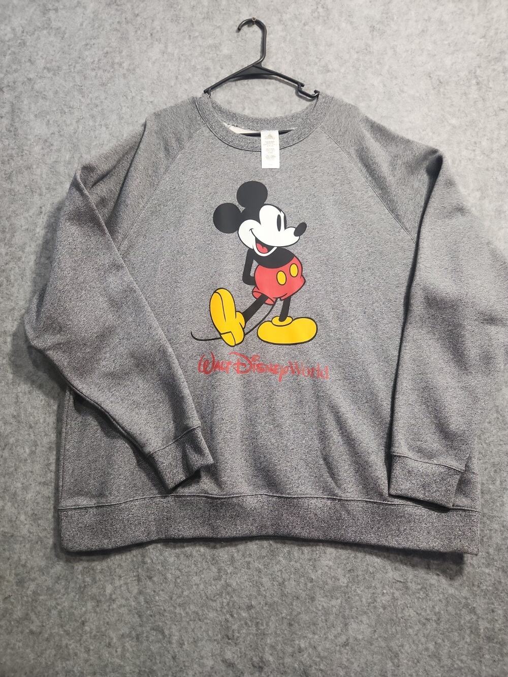 Disney Parks Walt Disney World Mickey Mouse Gray Crewneck Sweatshirt Adult 3XL